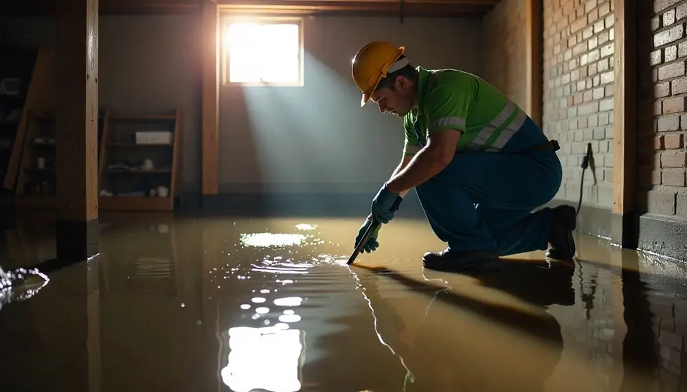 Professional water damage restoration services in Bleiblerville, TX